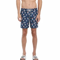 Allover Hibiscus Print Swim Short