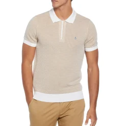 All Over Jacquard 1/4 Zip Sweater Polo