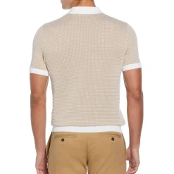 All Over Jacquard 1/4 Zip Sweater Polo