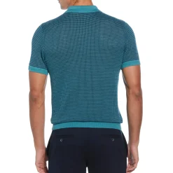 All Over Jacquard 1/4 Zip Sweater Polo