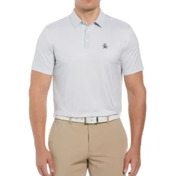 All-Over Retro Micro Floral Print Golf Polo