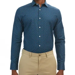 Amberglow Gold Print Button Down