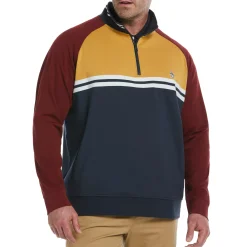 Big & Tall 1/4 Zip Color Block Jacket