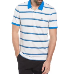 Birdseye Pique Striped Pattern Polo