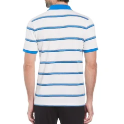 Birdseye Pique Striped Pattern Polo