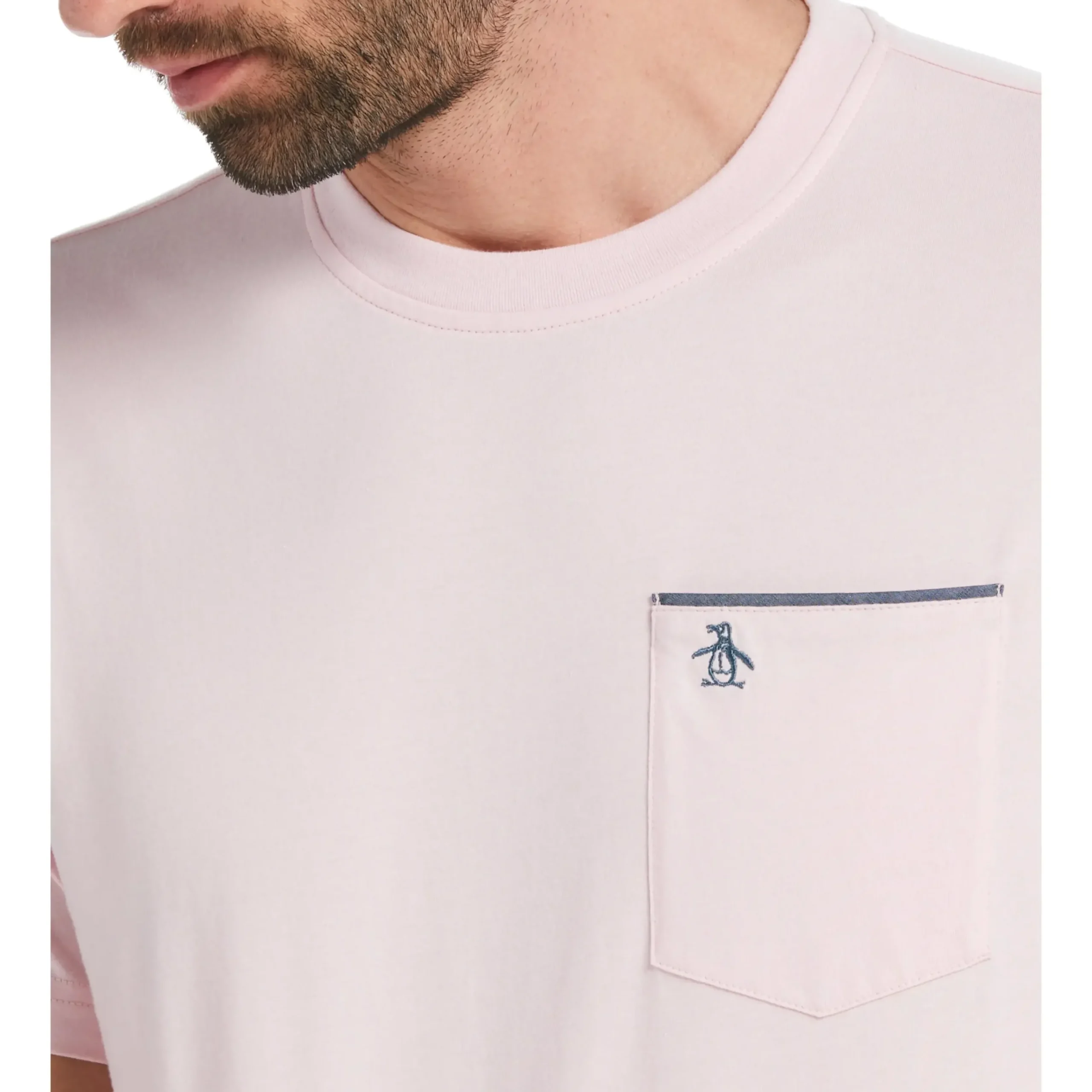 Chambray Trim Pocket Tee
