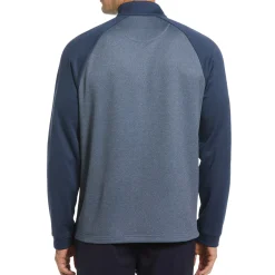Color Block Fleece 1/4 Zip Pullover Golf Sweater