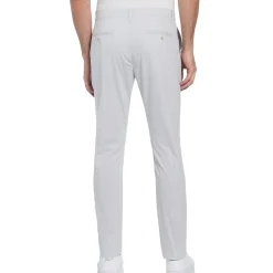 Cotton Blend Slim Fit Plaid Pants