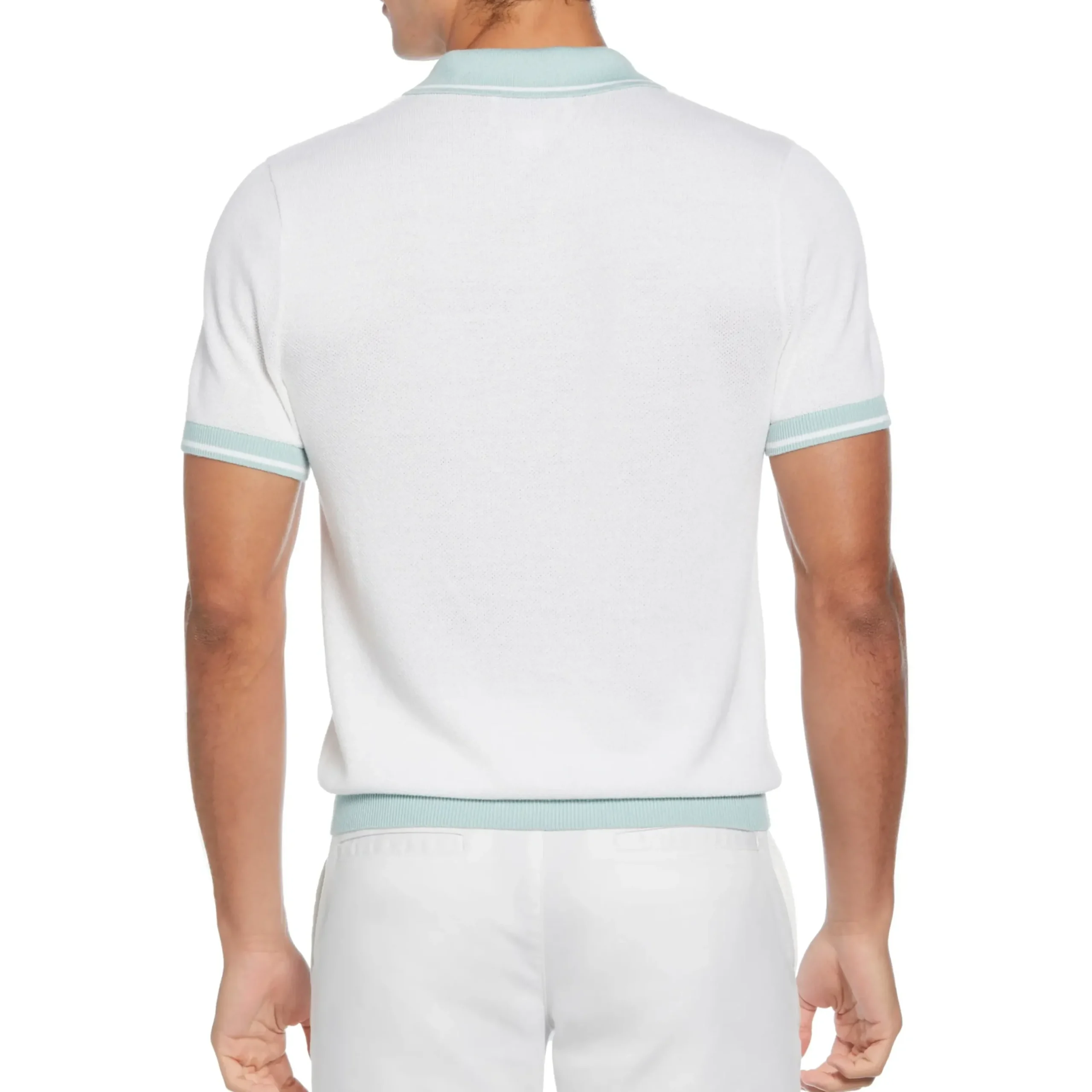 Cotton Honeycomb Sweater Polo