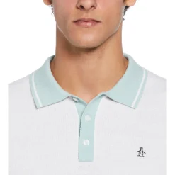 Cotton Honeycomb Sweater Polo