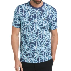 Cotton Jersey Allover Palm Print Tee