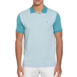Cotton Jersey Jacquard Front Polo