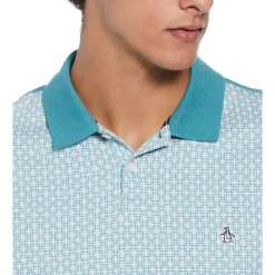 Cotton Jersey Jacquard Front Polo