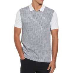 Cotton Jersey Jacquard Front Polo
