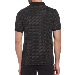 Ditsy Diamond Print Polo