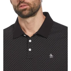 Ditsy Diamond Print Polo