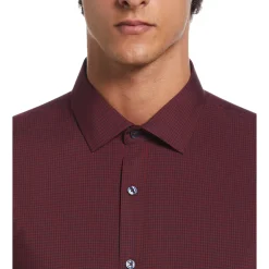 Dobby Chambray Print Dress Shirt
