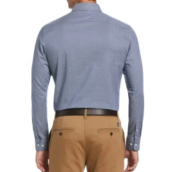 Dobby Chambray Print Dress Shirt