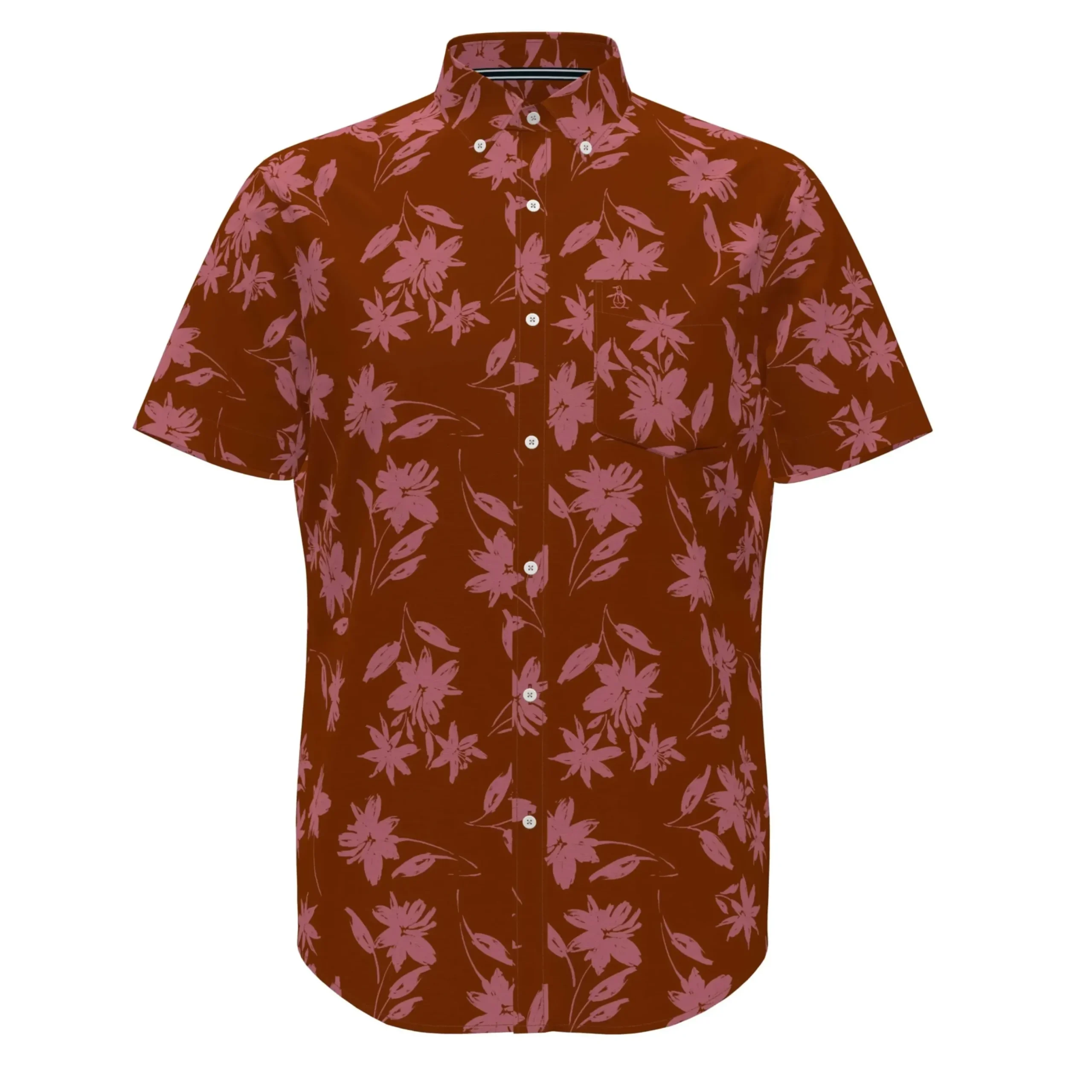 EcoVero Chambray Stretch Floral Shirt