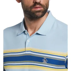 Engineered Stripe Pique Polo