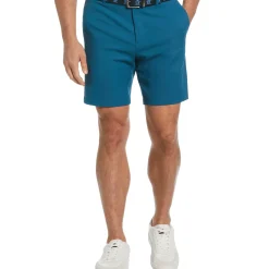 Flat Front Solid Golf Shorts