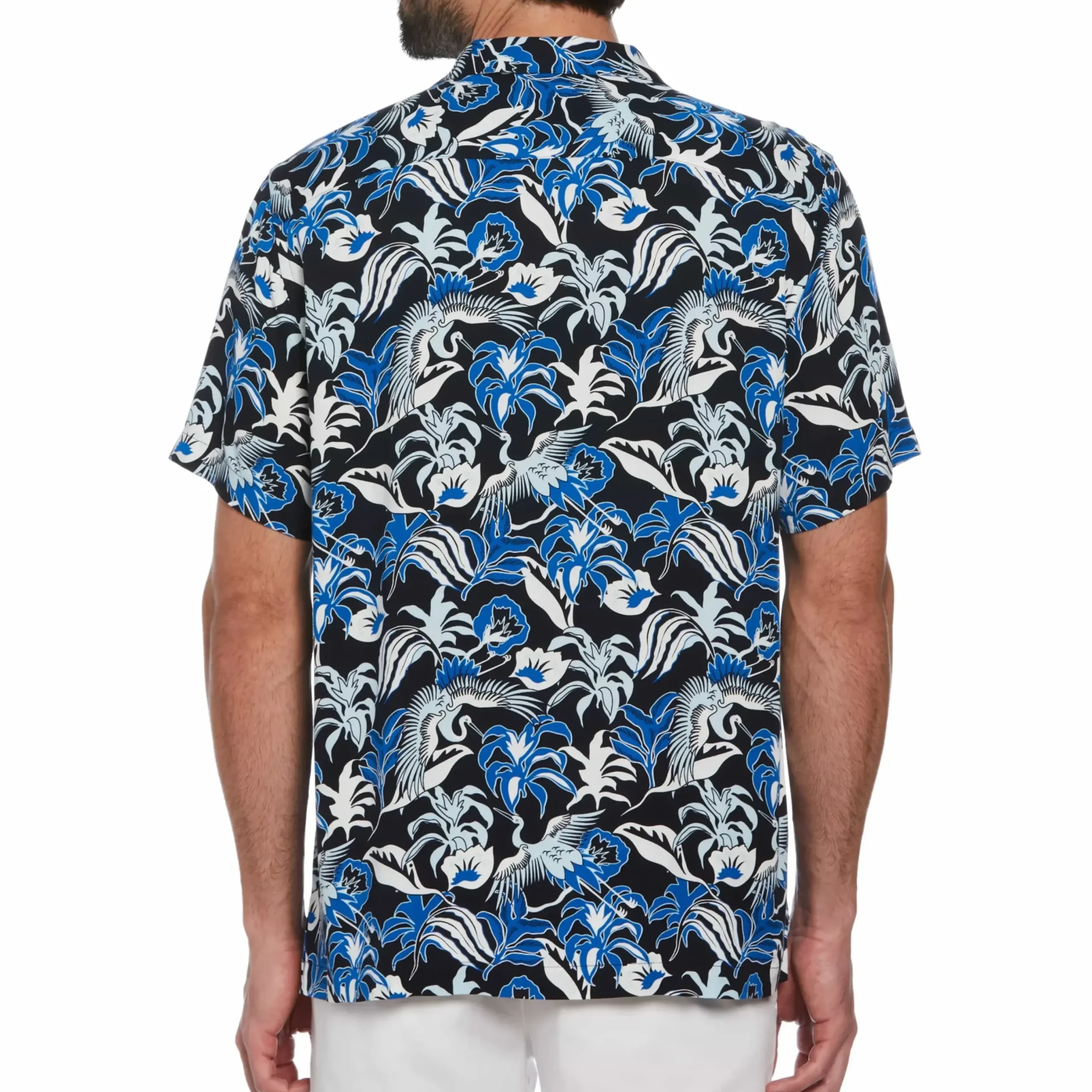 Floral Crane Print Shirt