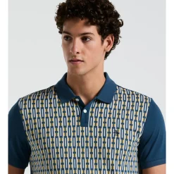 Geo Jacquard Front Polo