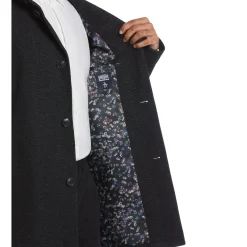 Gunmetal Palmas Herringbone Coat