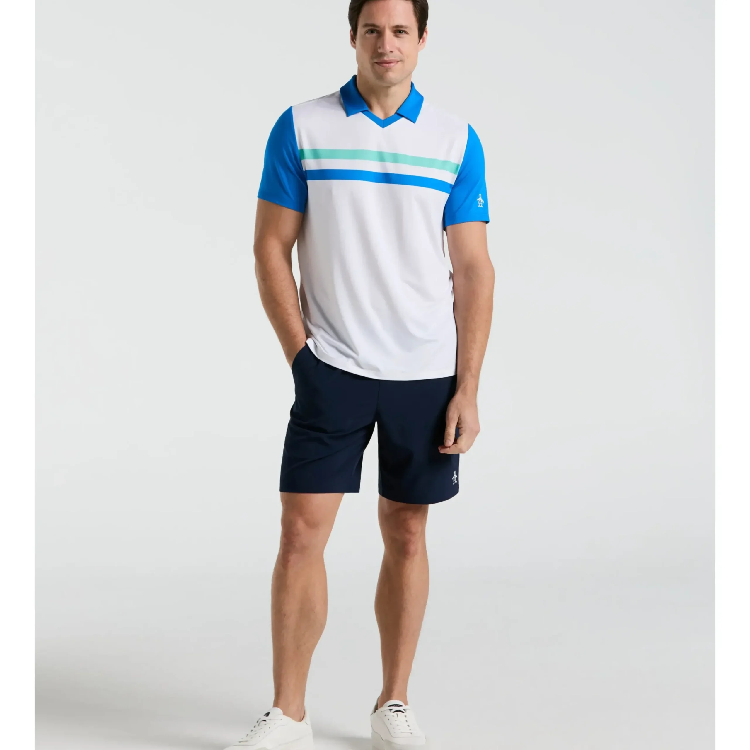Heritage Blocked Performance Tennis Tee