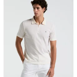 Jacquard Tipped 1/4 Zip Polo