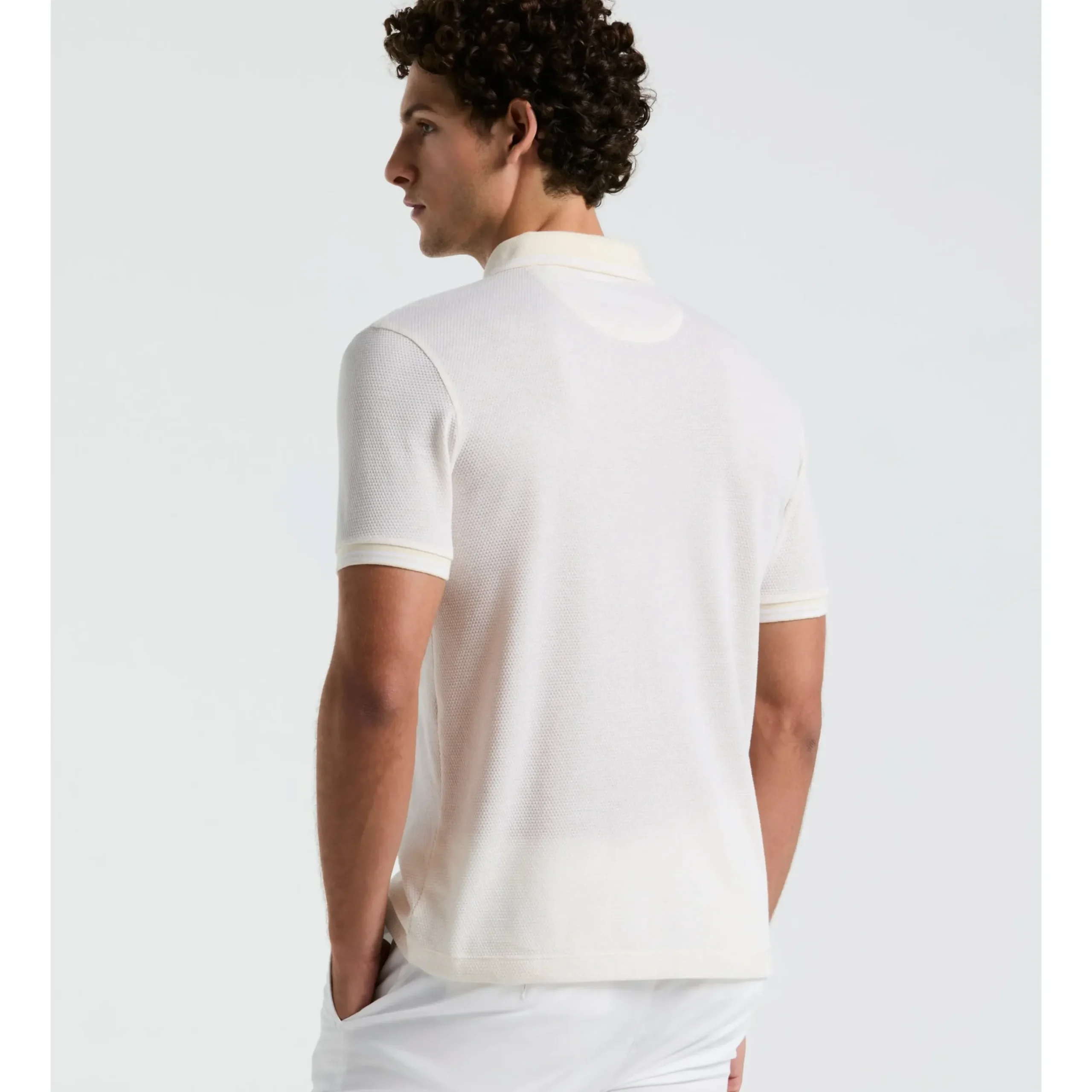 Jacquard Tipped 1/4 Zip Polo