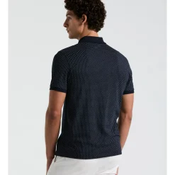 Jersey All-Over Diamond Ditsy Print Polo