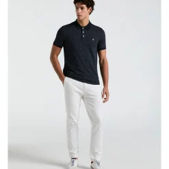 Jersey All-Over Diamond Ditsy Print Polo