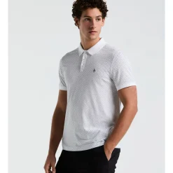 Jersey All-Over Diamond Ditsy Print Polo