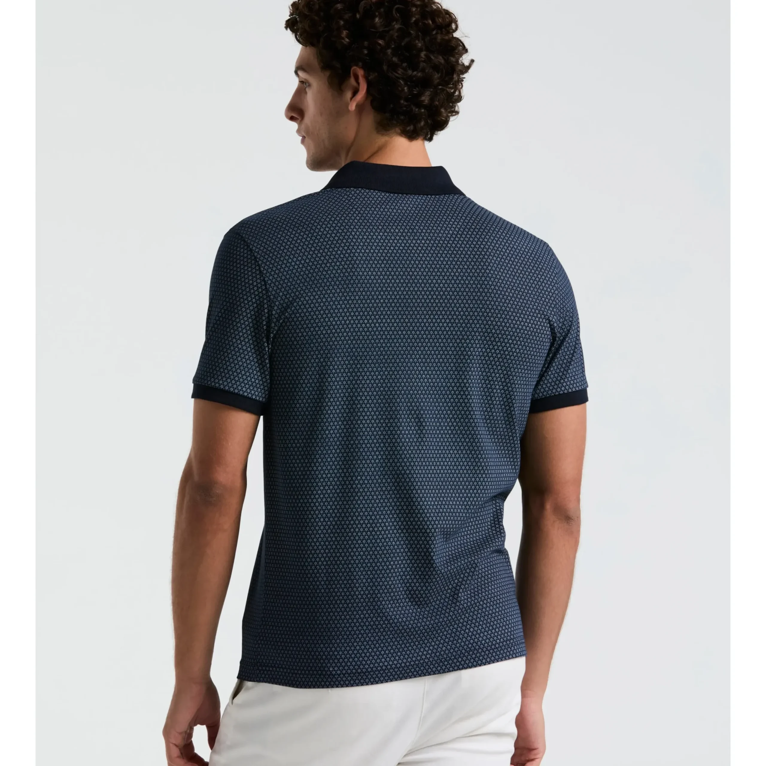 Jersey All-Over Ditsy Print Polo