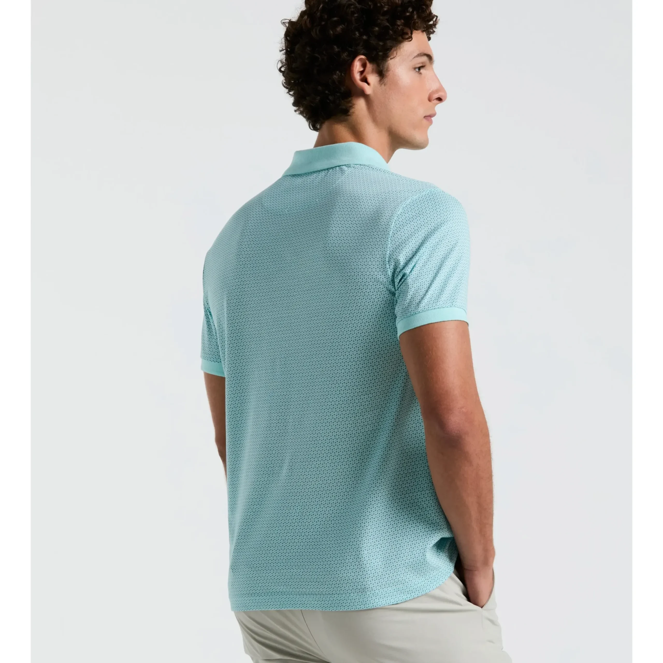 Jersey All-Over Ditsy Print Polo