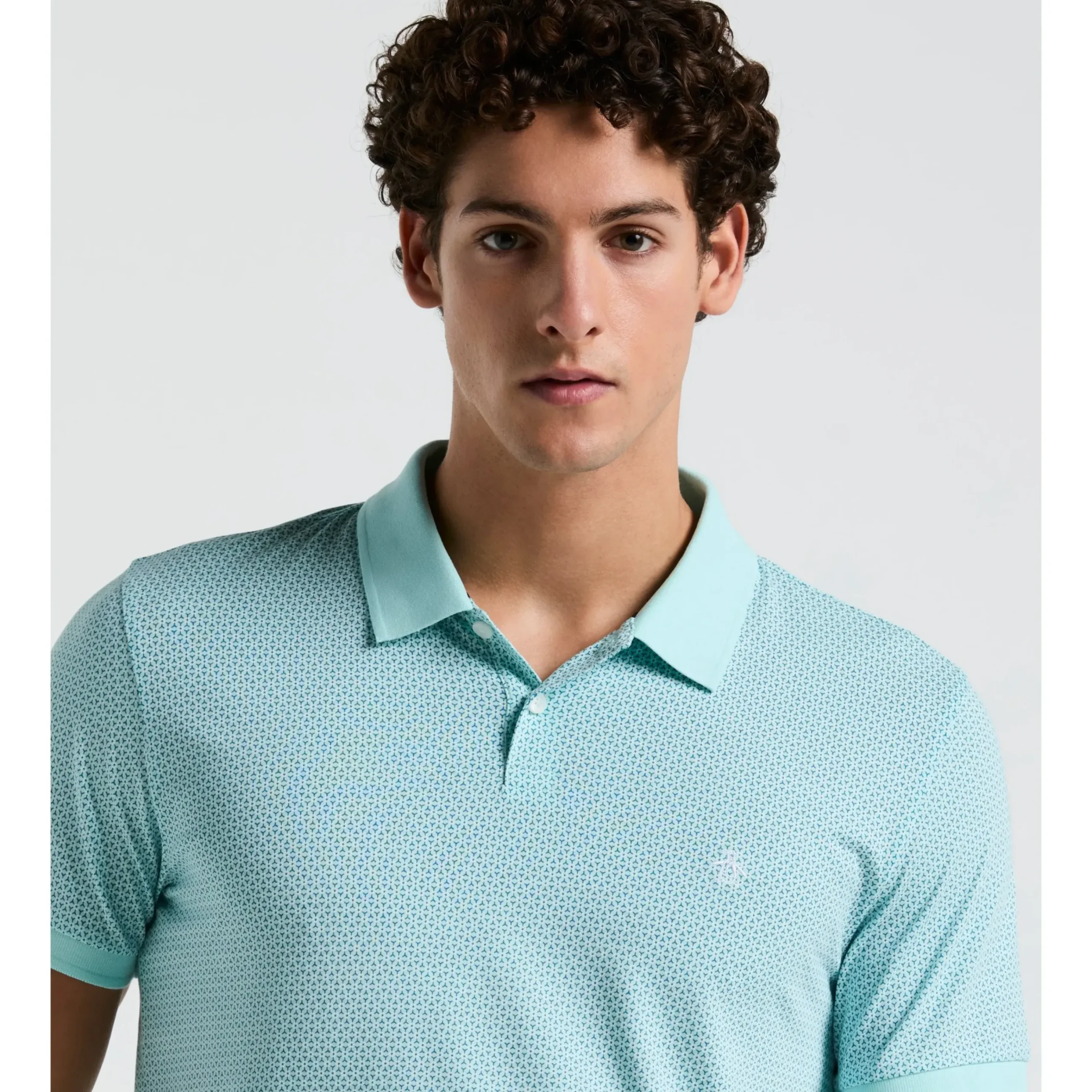Jersey All-Over Ditsy Print Polo
