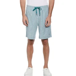 Linen Blend Stripe Birdseye Pique Short