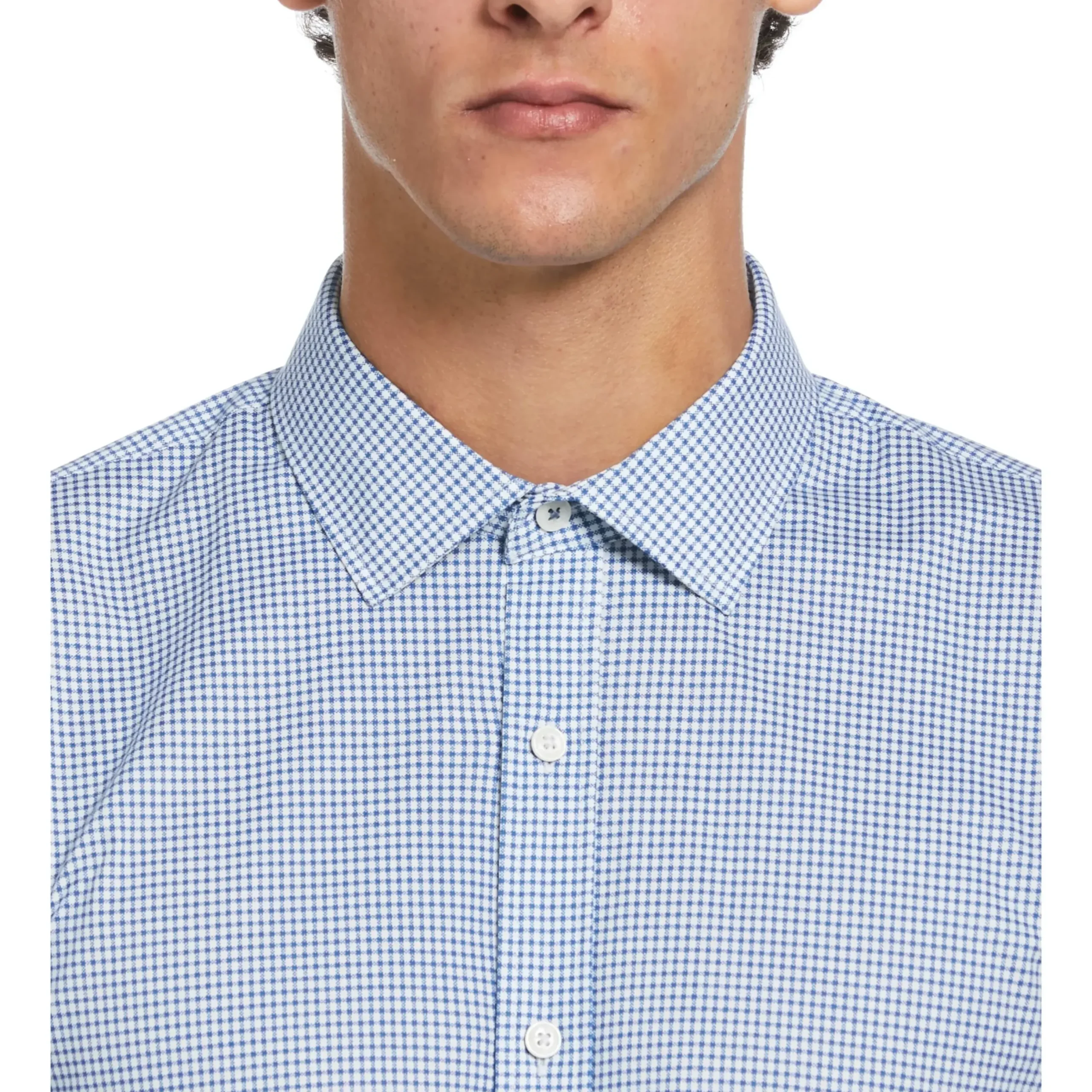 Micro Check Print Dress Shirt