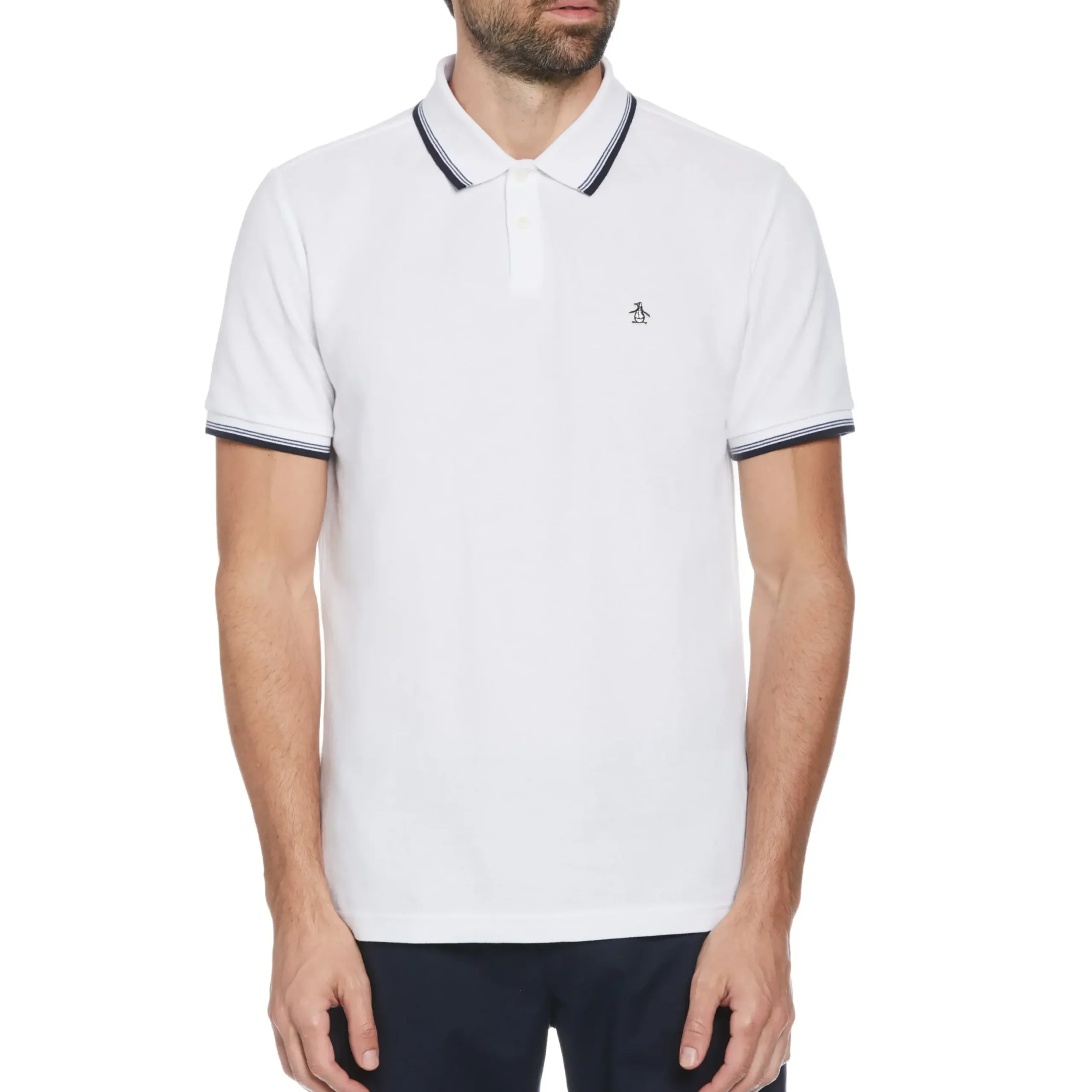 Organic Cotton Pique Polo with Tipped Collar