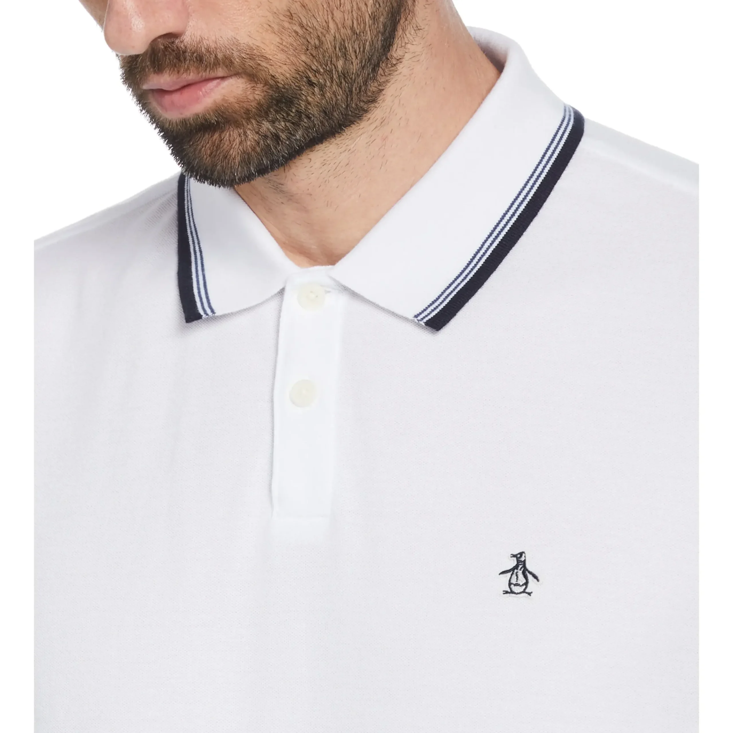 Organic Cotton Pique Polo with Tipped Collar