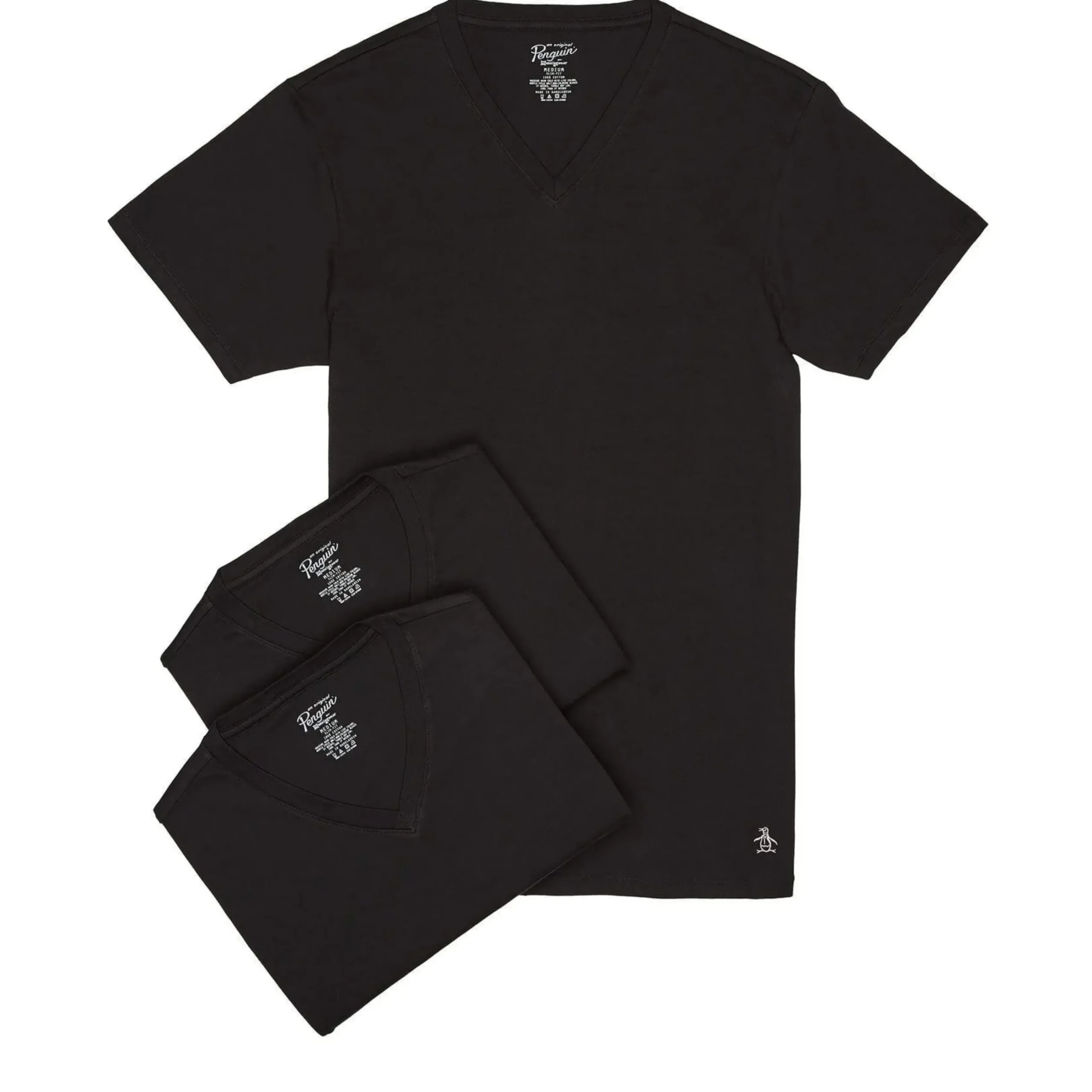 3 Pack Solid V-Neck