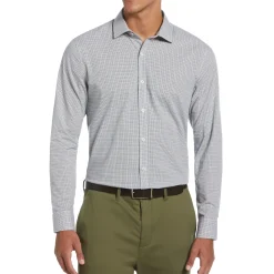 Plum Mini Check Print Dress Shirt