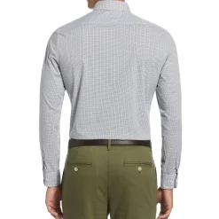Plum Mini Check Print Dress Shirt