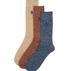 Ribbed Cozy Marl 3 Pack Dress Socks