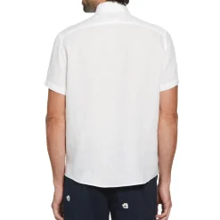 Short Sleeve Washed Linen Shirt