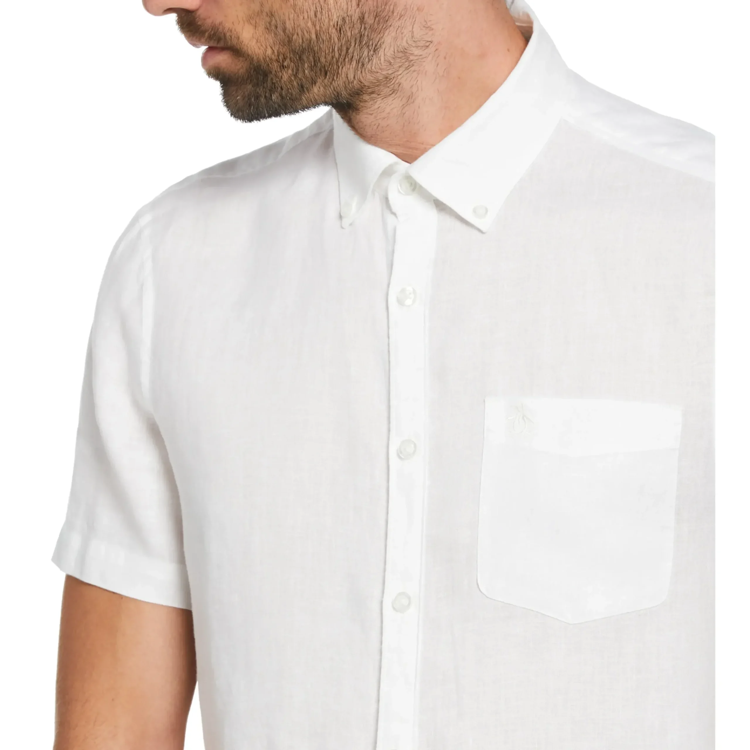 Short Sleeve Washed Linen Shirt