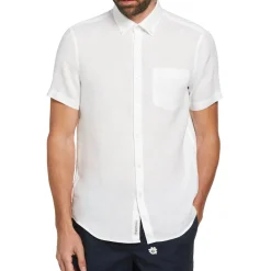 Short Sleeve Washed Linen Shirt
