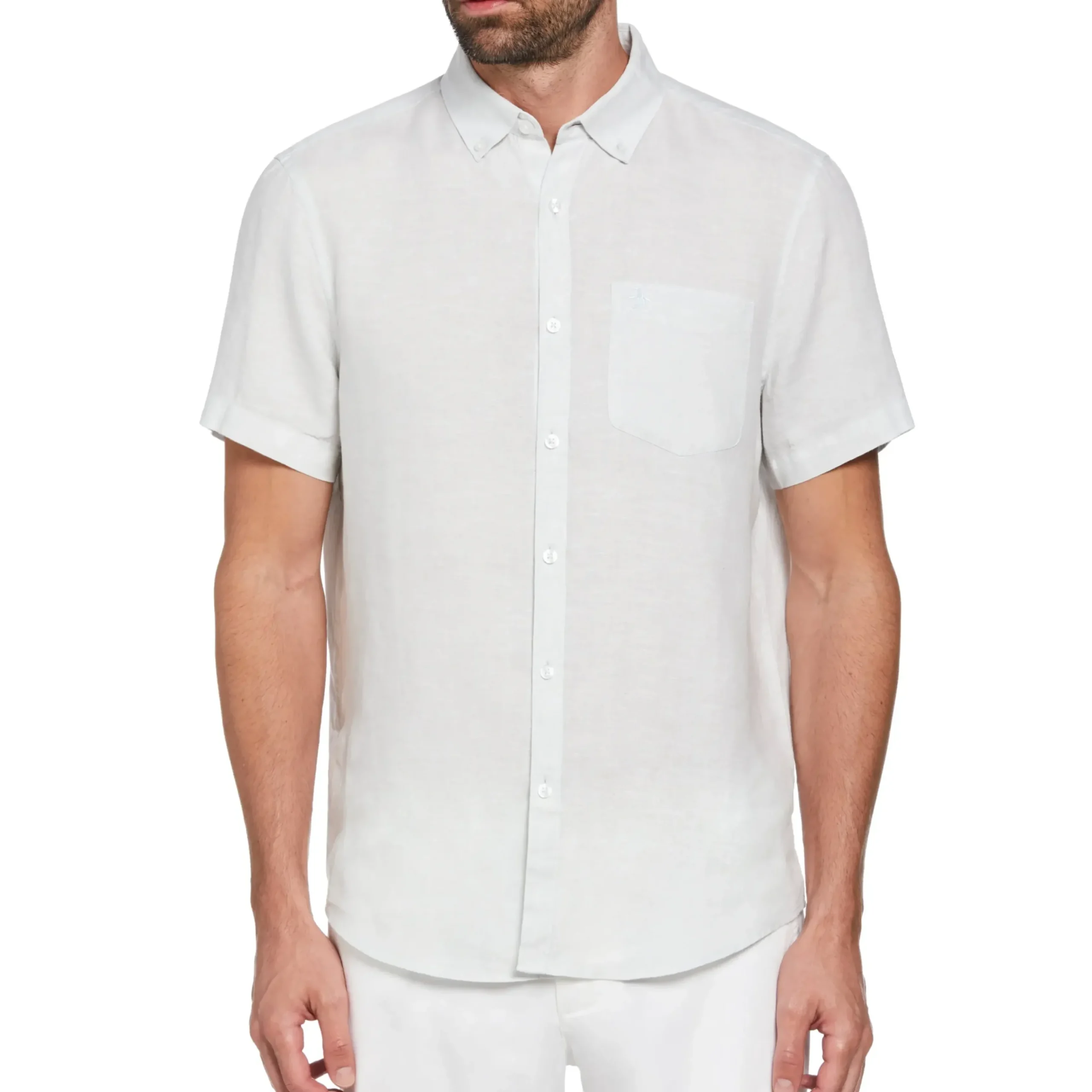 Short Sleeve Washed Linen Shirt