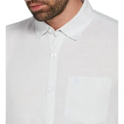 Short Sleeve Washed Linen Shirt